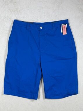 NWT Vineyard Vines 32W 11” Inseam Club Shorts Chinos in Royal Blue
